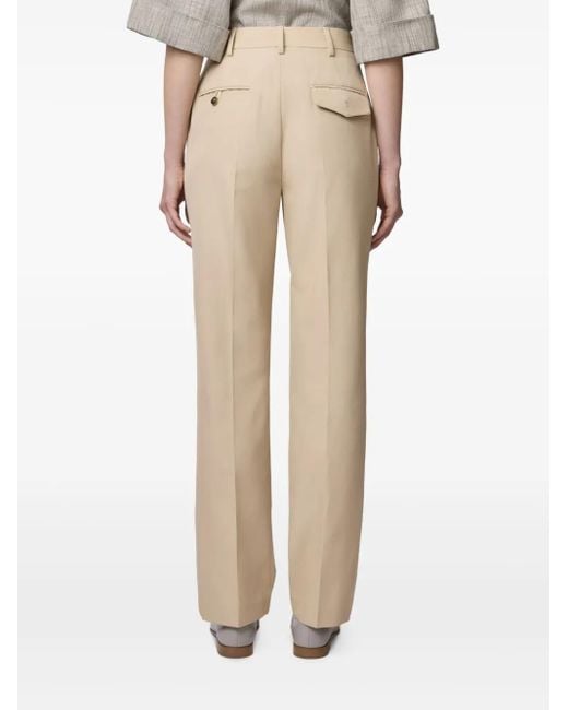 Tod's Natural Wool-Cotton Trousers
