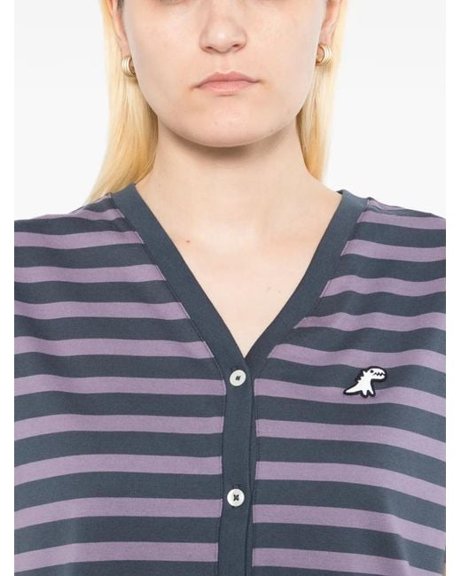 SPORT b. by agnès b. Blue Striped Short-Sleeve T-Shirt