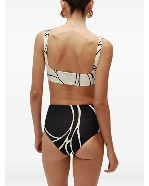 Cala De La Cruz Natural Francesca Printed Bikini Top