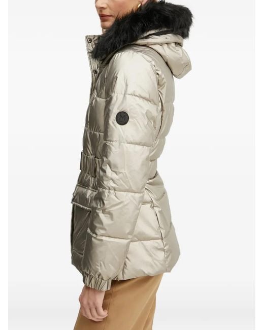 Morgan Natural Hooded Belted Jacket