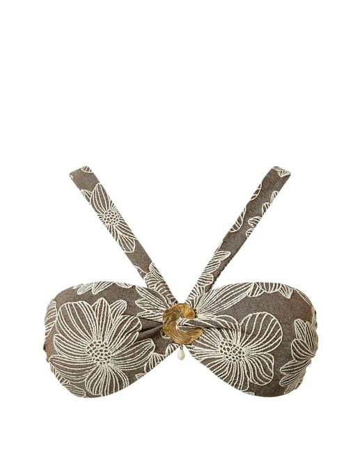 Twinset Natural Floral Bikini Top