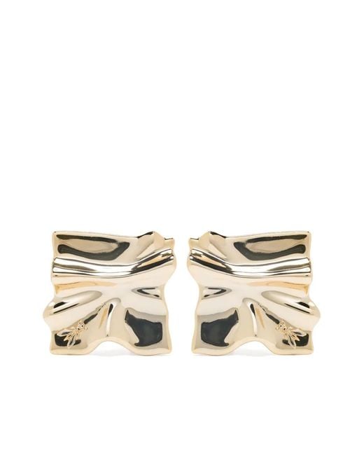 Patrizia Pepe Natural Crinkled Earrings