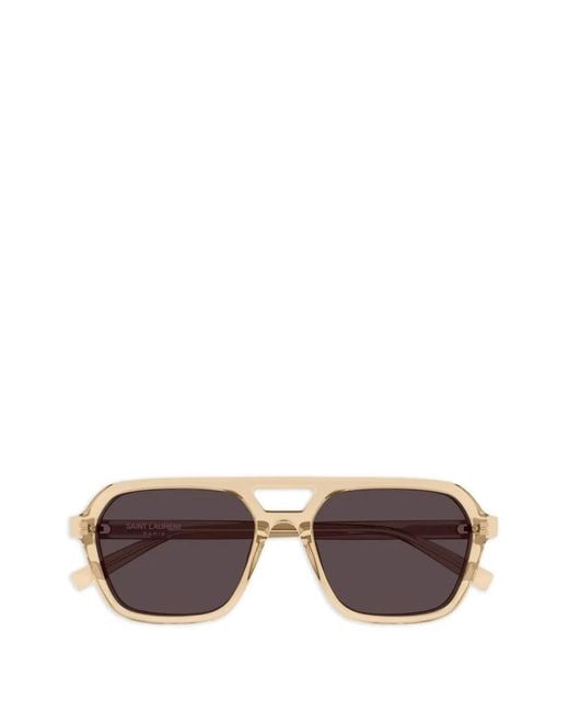 Saint Laurent Yellow Sl 905 Geometric-Frame Sunglasses