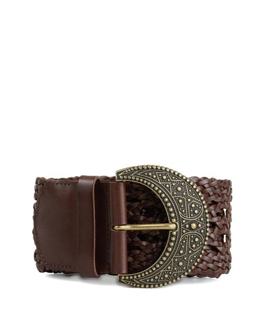 Ba&sh Brown Balmy Braided Belt