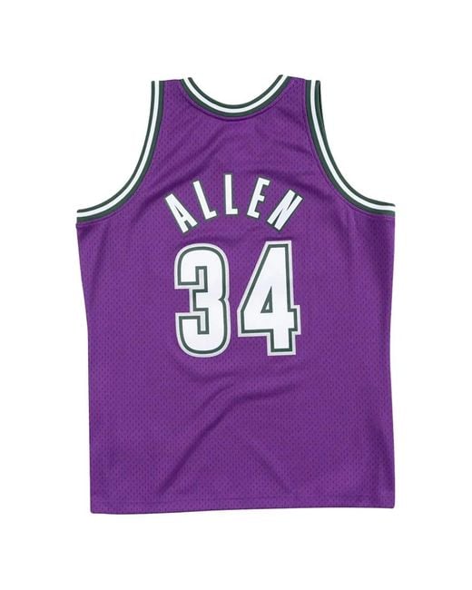 Mitchell & Ness Purple Ray Allen Jersey for men