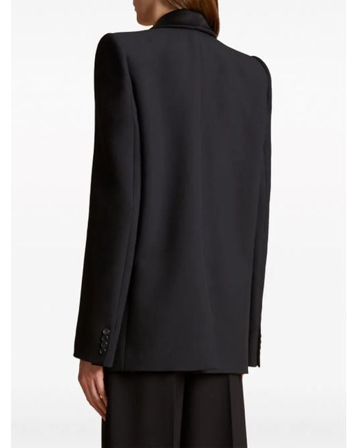 Khaite Black The Helio Shawl-Lapels Blazer