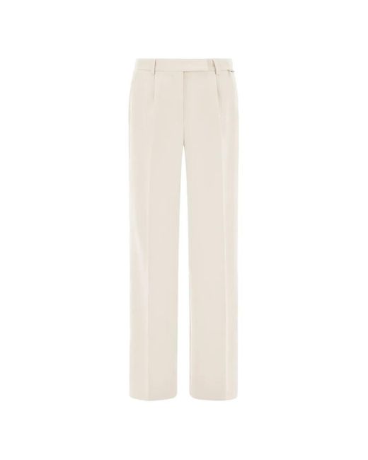 Herno White Pressed Creases Trousers