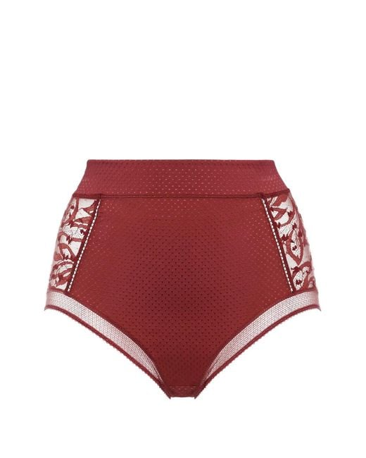 Eres Red Pergola High-Waisted Briefs