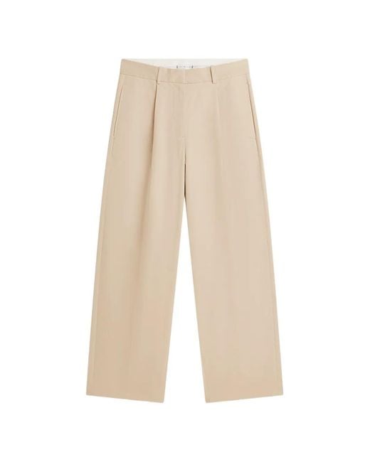 Tommy Hilfiger White Pleated Wide-Leg Trousers