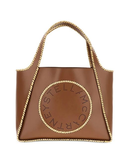 Stella McCartney Brown Logo-Detail Tote Bag