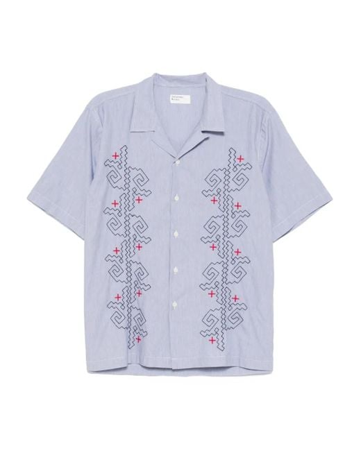 Universal Works Besticktes Hemd in Blue für Herren