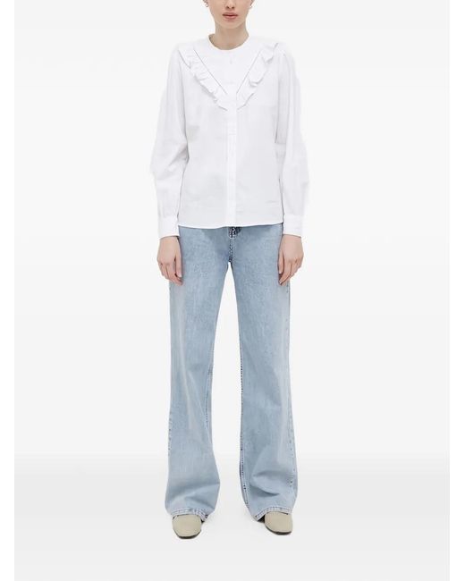 Levi's White Ruffled Shirt