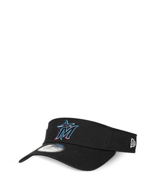 KTZ Black Miami Marlins Dug Out Redux 2 Visor Hat for men