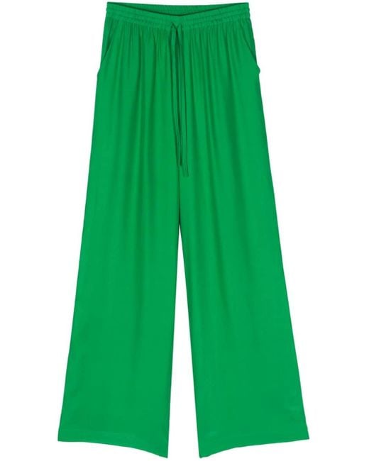 P.A.R.O.S.H. Green Drawstring Silk Trousers