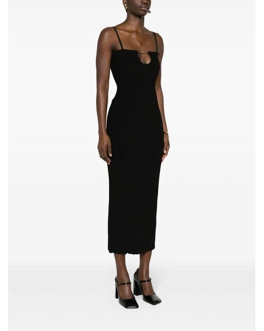 Jacquemus Black Bodycon Midi Dress La Robe Sierra