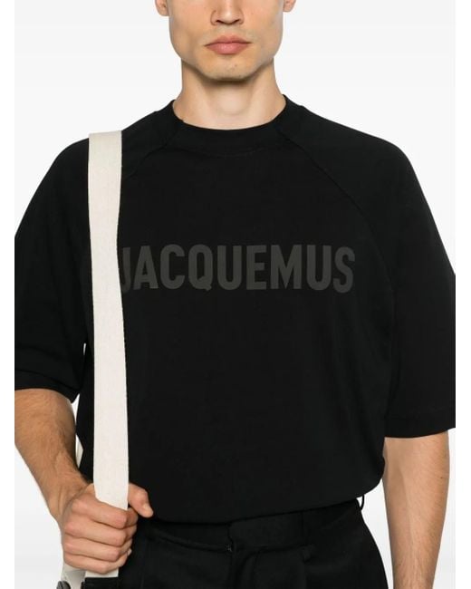 メンズ Jacquemus Les Classiquesコレクション Le T-shirt Typo Tシャツ Black
