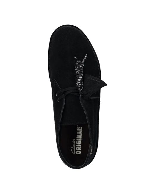 Clarks Black Suede Desert Boots for men