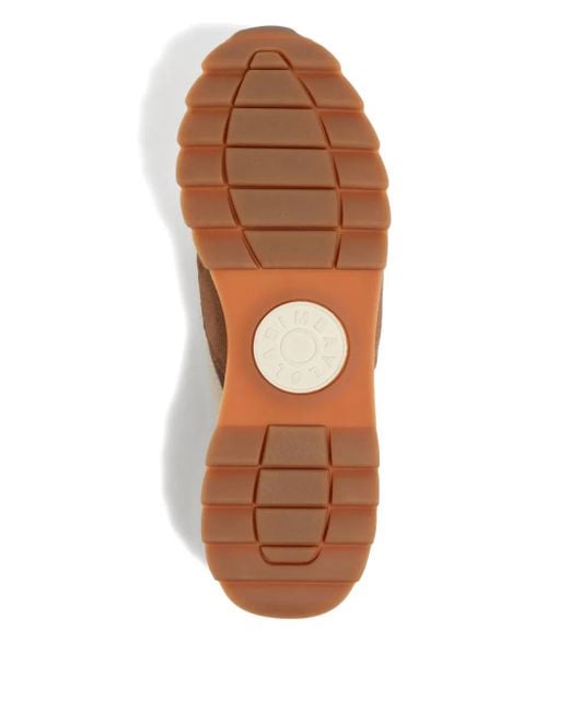 Bimba Y Lola Brown Scalloped-Panel Sneakers