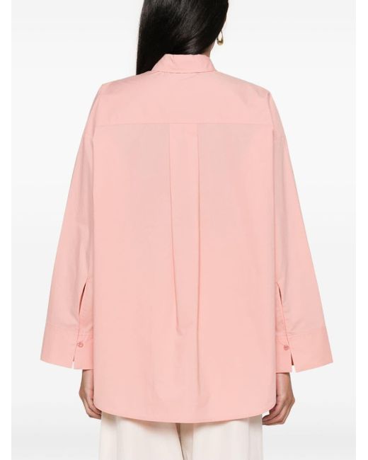 Chemise en coton à manches longues By Malene Birger en coloris Pink