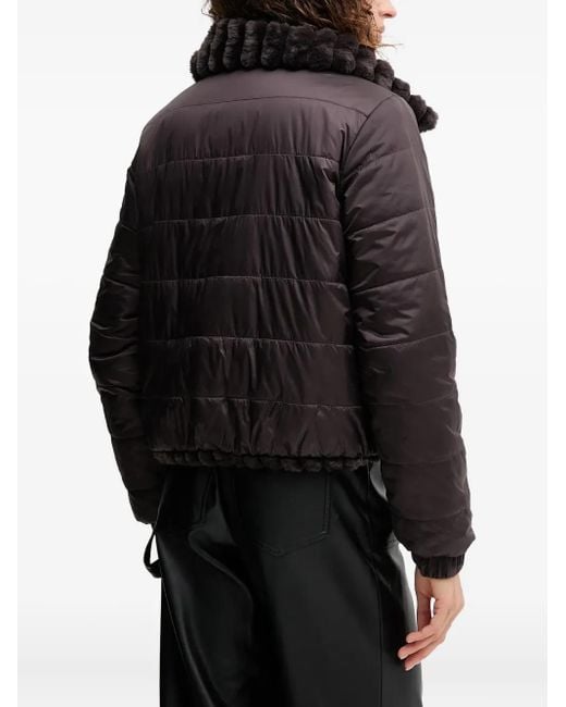 Save The Duck Black Textured Pufer Jacket