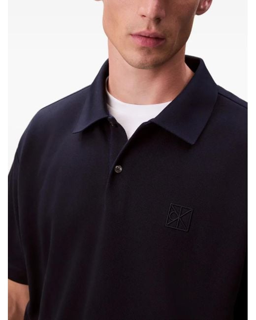Calvin Klein Blue Logo Polo Shirt for men