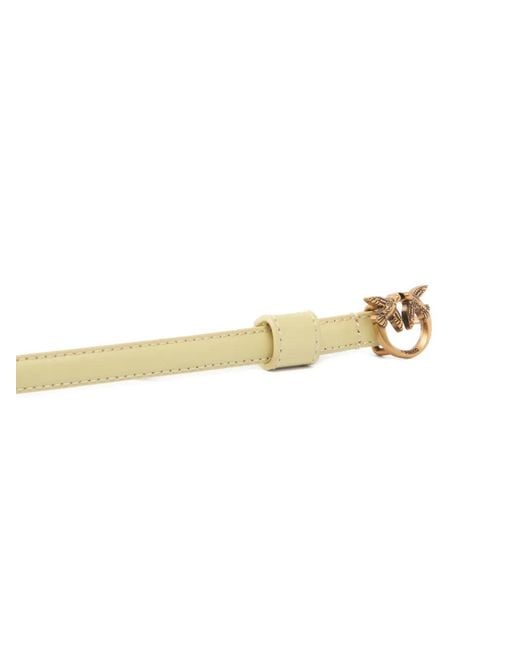 Pinko Natural Thin Belt With Love Birds Buckle