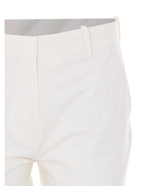 Circolo 1901 White Lateral Pockets Trousers
