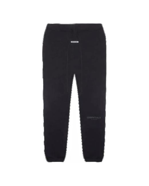 Fear Of God Black Essentials Logo-Print Track Pants for men