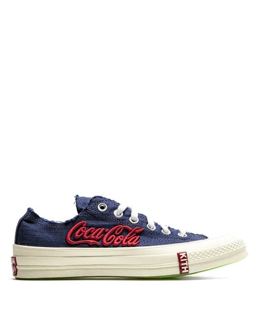 Converse X Kith X Coca-Cola Chuck 70 Low-Top Sneakers in het Blue