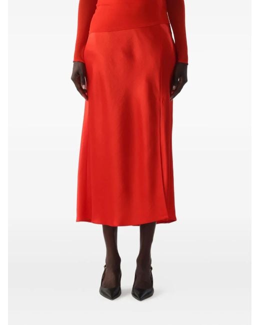 Jason Wu Red Zip-Fastening Straight Skirt