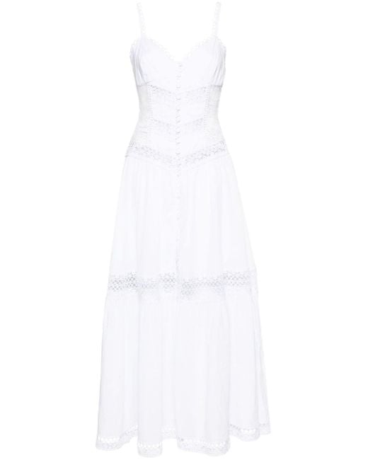 Charo Ruiz White Tiana Lace-detail Dress