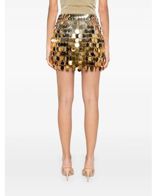 Rabanne Metallic Gradient-Effect Mini Skirt
