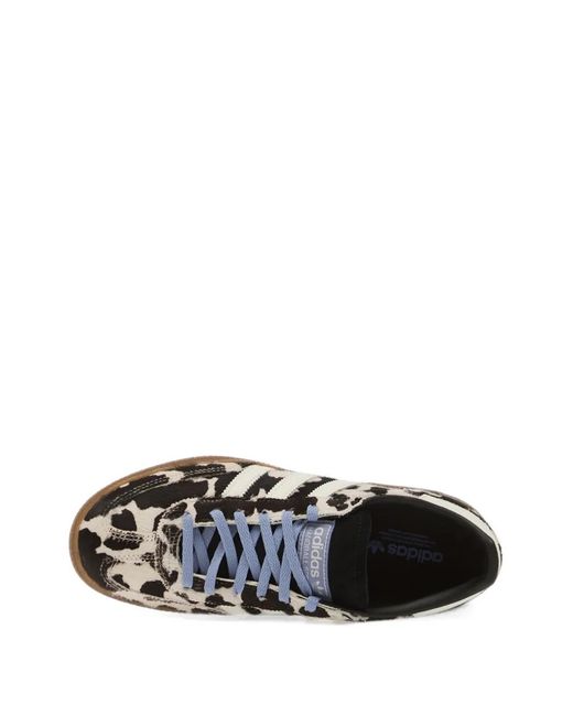 Adidas White Handball Spezial Cow-Print Sneakers