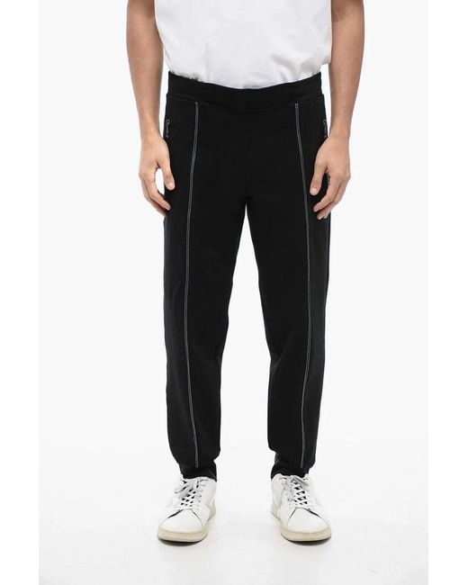 Neil Barrett Black Tape-Detail Track Pants for men