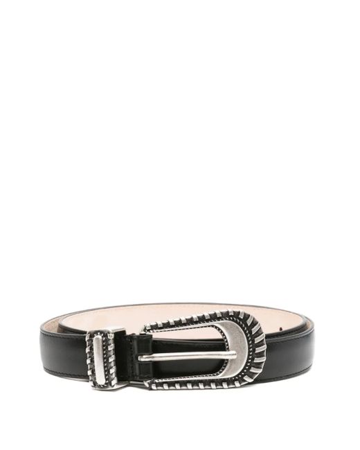 IRO バックル レザーベルト White