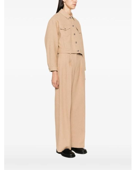 Patrizia Pepe Natural Micro-Bouclé Jacket