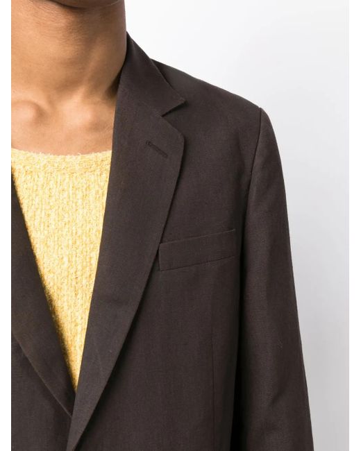 Maison Margiela Black Notched-Lapels Single-Breasted Blazer for men