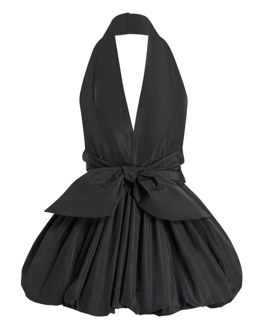 Patou Black Bloomer Faille Minidress