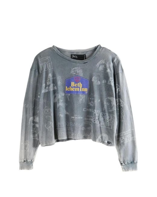 PALY Blue Bethlehem Graphic-Print Distressed T-Shirt