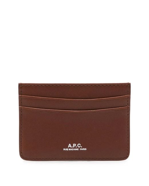 A.P.C. Kartenetui Mit Logo-Print in Brown für Herren