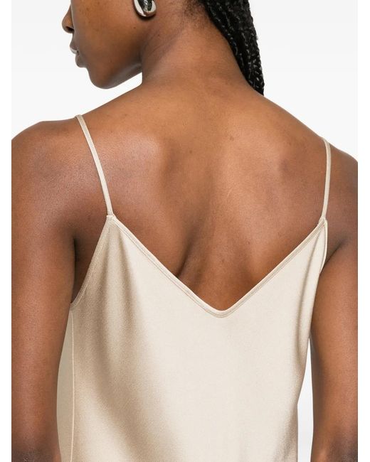 Antonelli White V-Neck Slip Maxi Dress