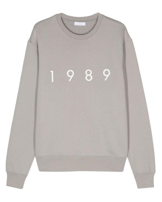 1989 STUDIO Sweater Met Logoprint in het Gray voor heren
