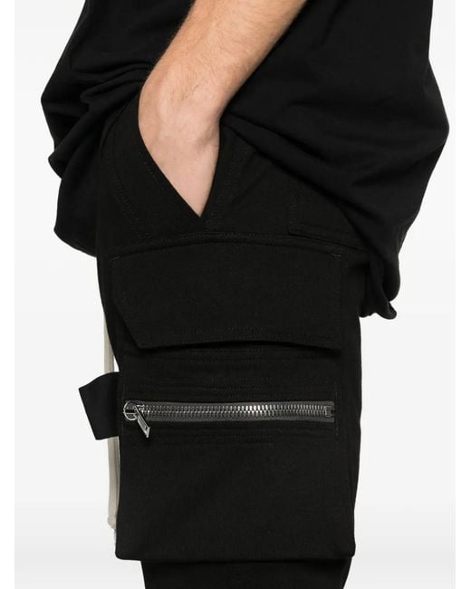 Rick Owens Black Matodon Zip-Pocket Drawstring Pants for men