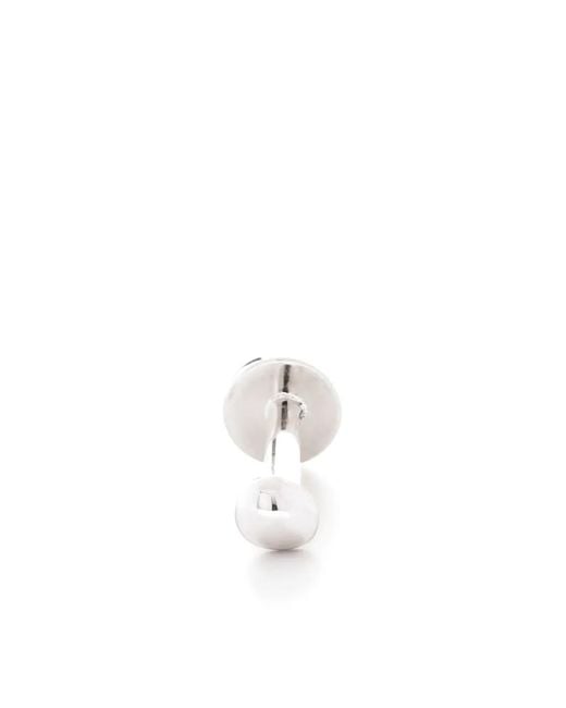 Monica Vinader White 14Kt Nura Mini Pebble Single Earring