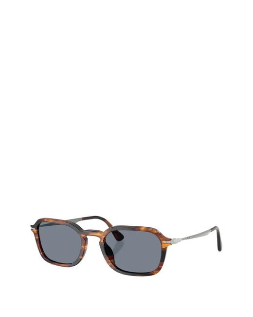 Persol Brown Striped Frame Sunglasses