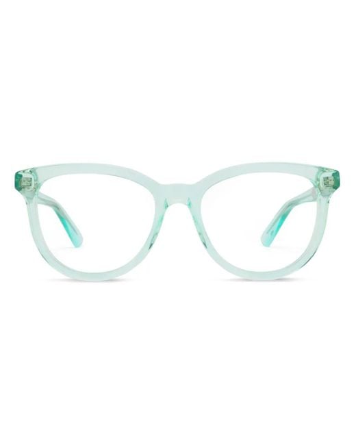 Gucci Blue Square-Frame Glasses