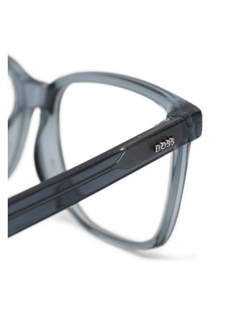 Boss White Rectangle-Frame Glasses for men