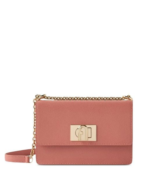 Furla Pink 1927 Grained-Leather Mini Bag