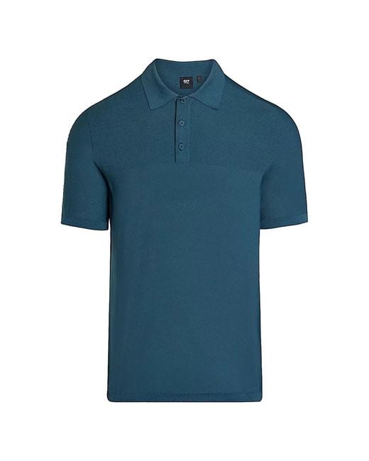 ALPHATAURI Blue Polo Fenzi À Manches Courtes for men