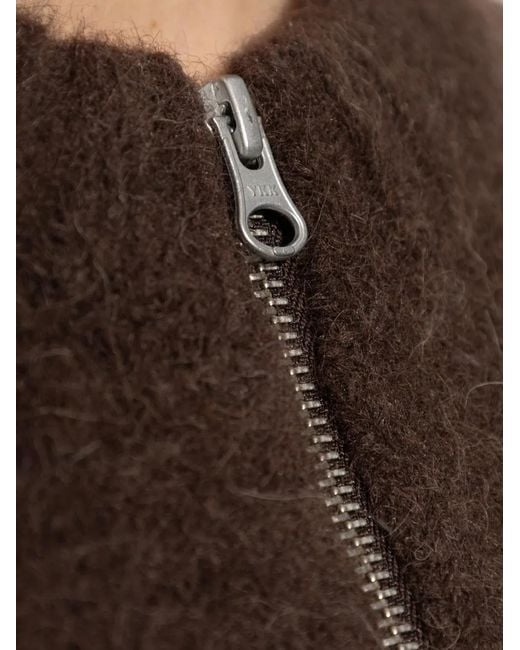 Samsøe & Samsøe Brown Zip-Up Cardigan